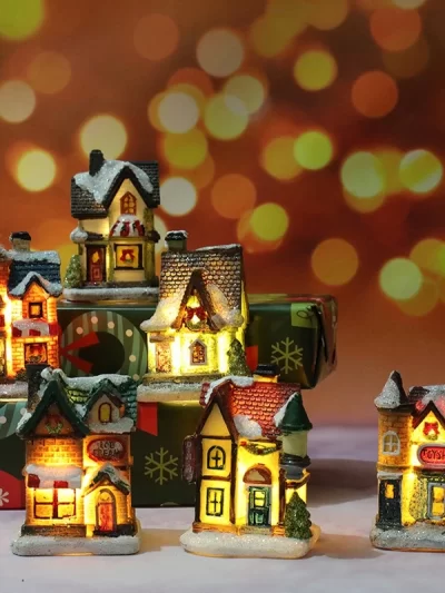 Christmas House Light Decorations For Home Ornaments Night Light With Battery