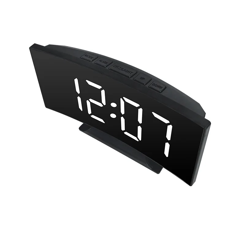 Electronic Alarm Clock Noiseless Design Digital LED Large Display Mirror Electronic Clock Digital Alarm Clock LED - Image 12