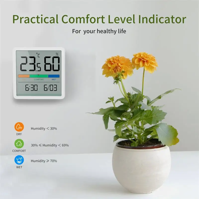New Digital Home Indoor Temperature Humidity Meter LCD Digital Thermometer Hygrometer Sensor Gauge Weather Station - Image 10