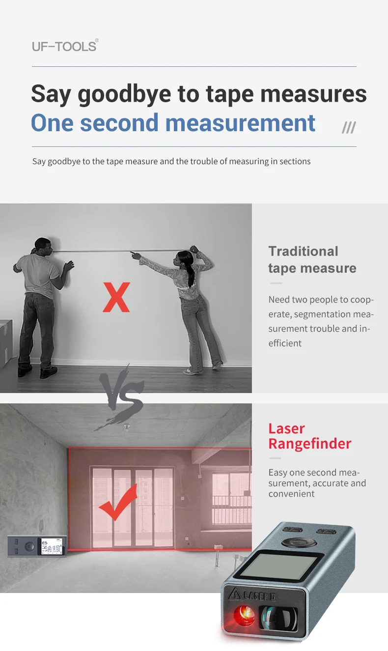 Mini Laser Rangefinder 30M High Precision Measurement Laser Distance 24g USB Rechargeable Handheld Distance Meter Smart Portable - Image 9