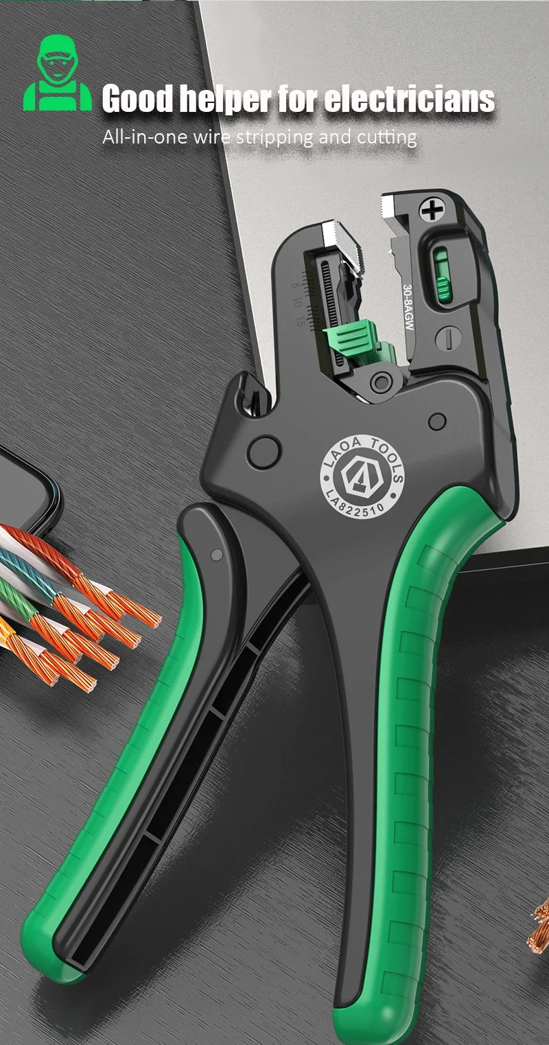 LAOA Multifunctional Fast Fully Automatic Wire Stripping Pliers 0.05-10 mm² Cable Cutting Nippers - Image 21
