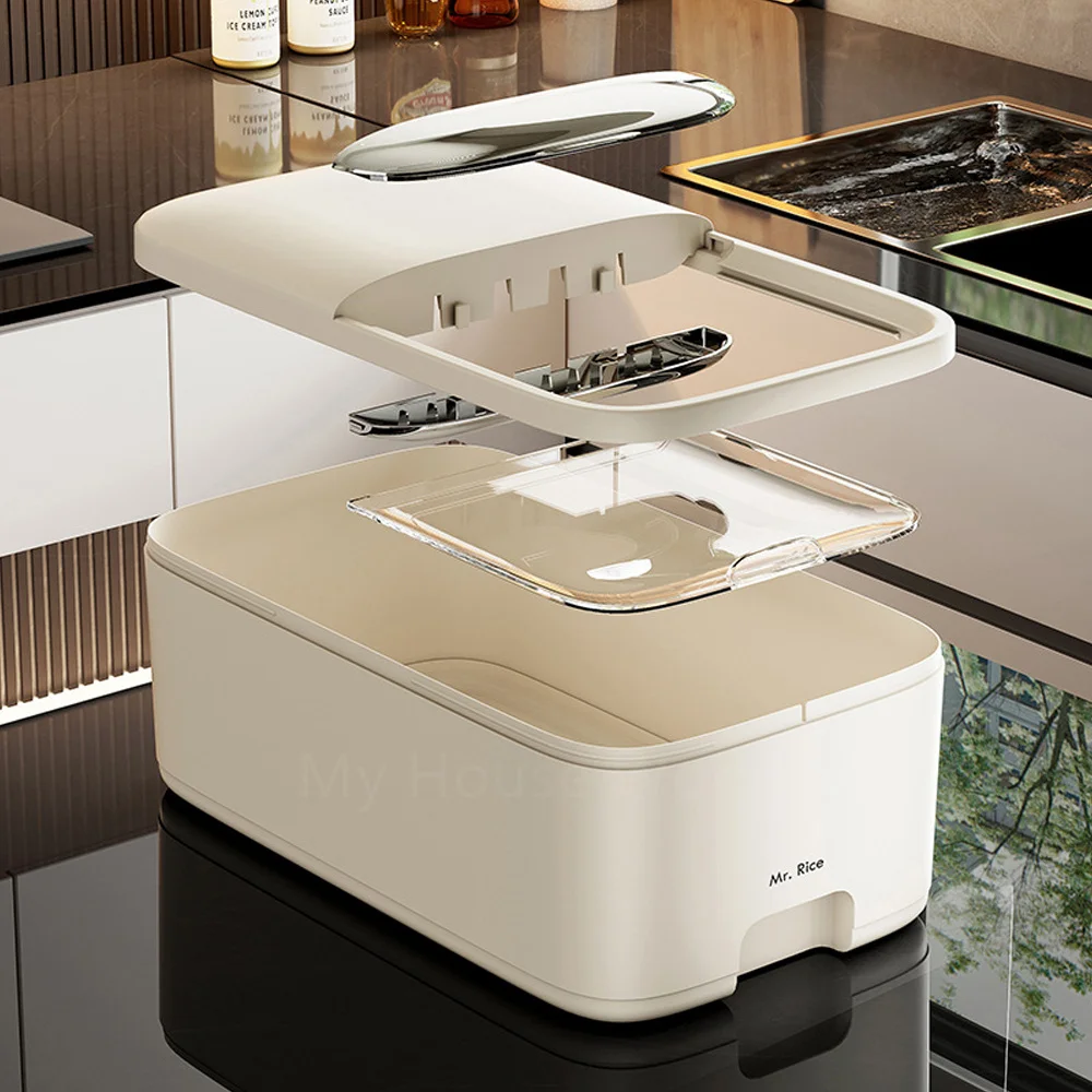 10KG Rice Storage Box Home with Lid Insect Proof Moisture Proof Rice Box Grain Sealed - Image 2