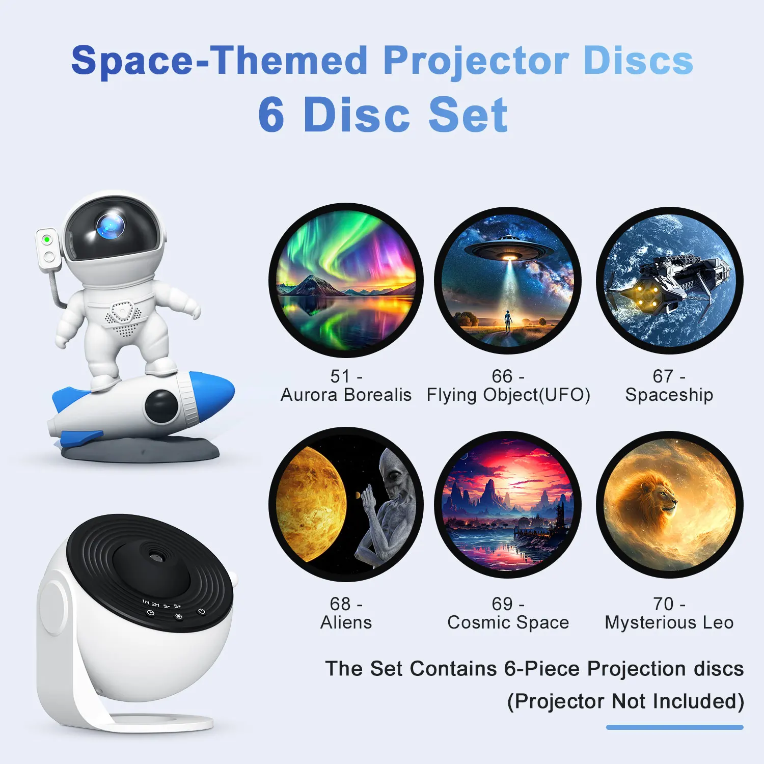 Night Light Galaxy Projector Starry Sky Projector Planetarium Lamp 6 Pack (Projector Not Included) - Image 30