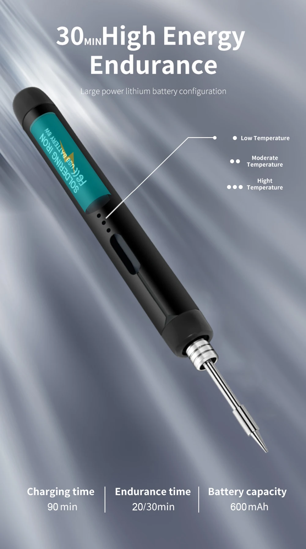 USB soldering iron mini small soldering iron set portable household type-C interface 800mAh battery Adjustable temperature - Image 22