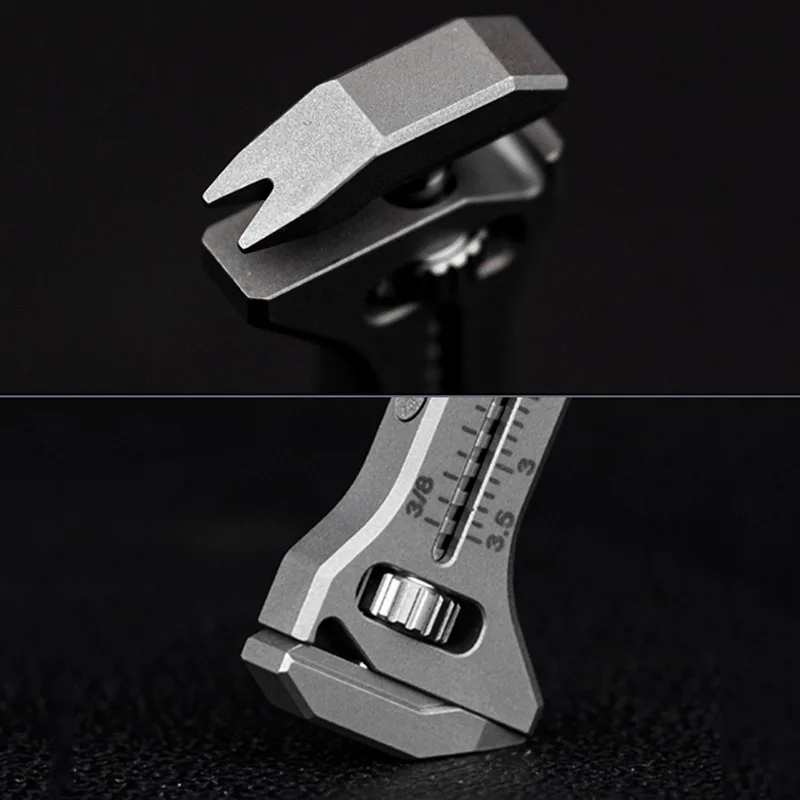 Mini Multitool Wrench, Stainless Steel Adjustable Wrench, Multi-Purpose Tool, as Bottle Opener, Nail Puller, Caliper, Keychain - Image 5