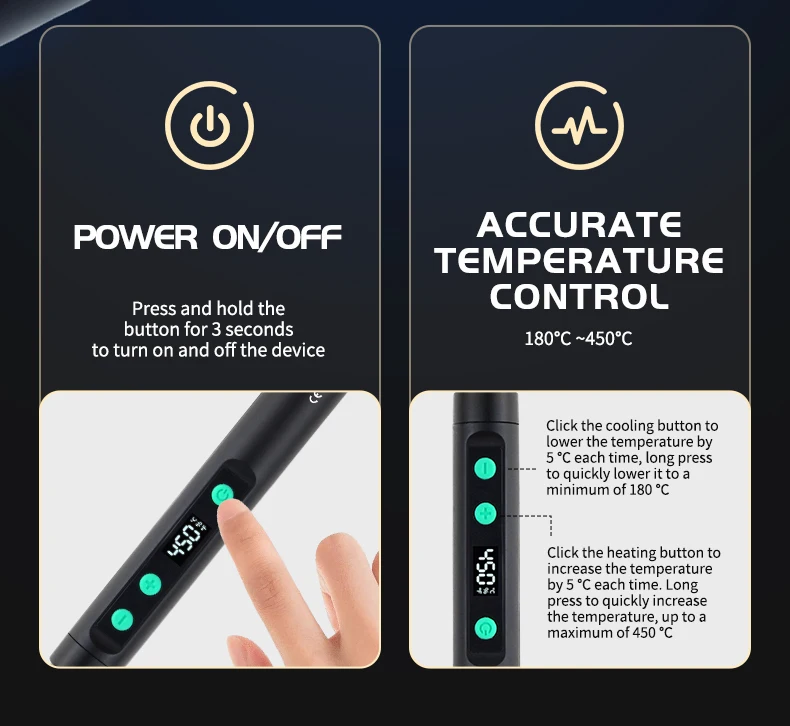 USB soldering iron mini small soldering iron set portable household type-C interface 800mAh battery Adjustable temperature - Image 42