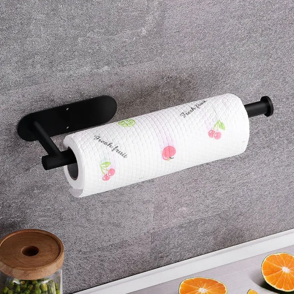 Kitchen Paper Towel Holder Adhesive Tissue Hanger Toilet Roll Paper Dispenser Cabinet Storage Napkin - Image 20