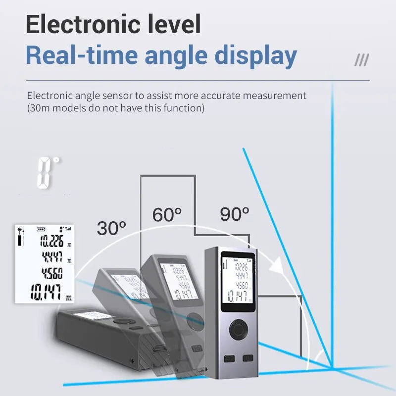 Mini Laser Rangefinder 30M High Precision Measurement Laser Distance 24g USB Rechargeable Handheld Distance Meter Smart Portable - Image 3
