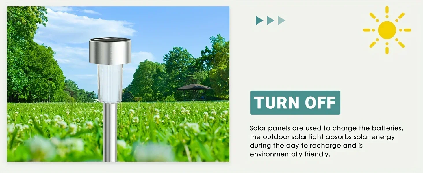 Outdoor Solar Lights Garden Lamp Solar Powered Waterproof Landscape Path LED Light for Yard - Image 15