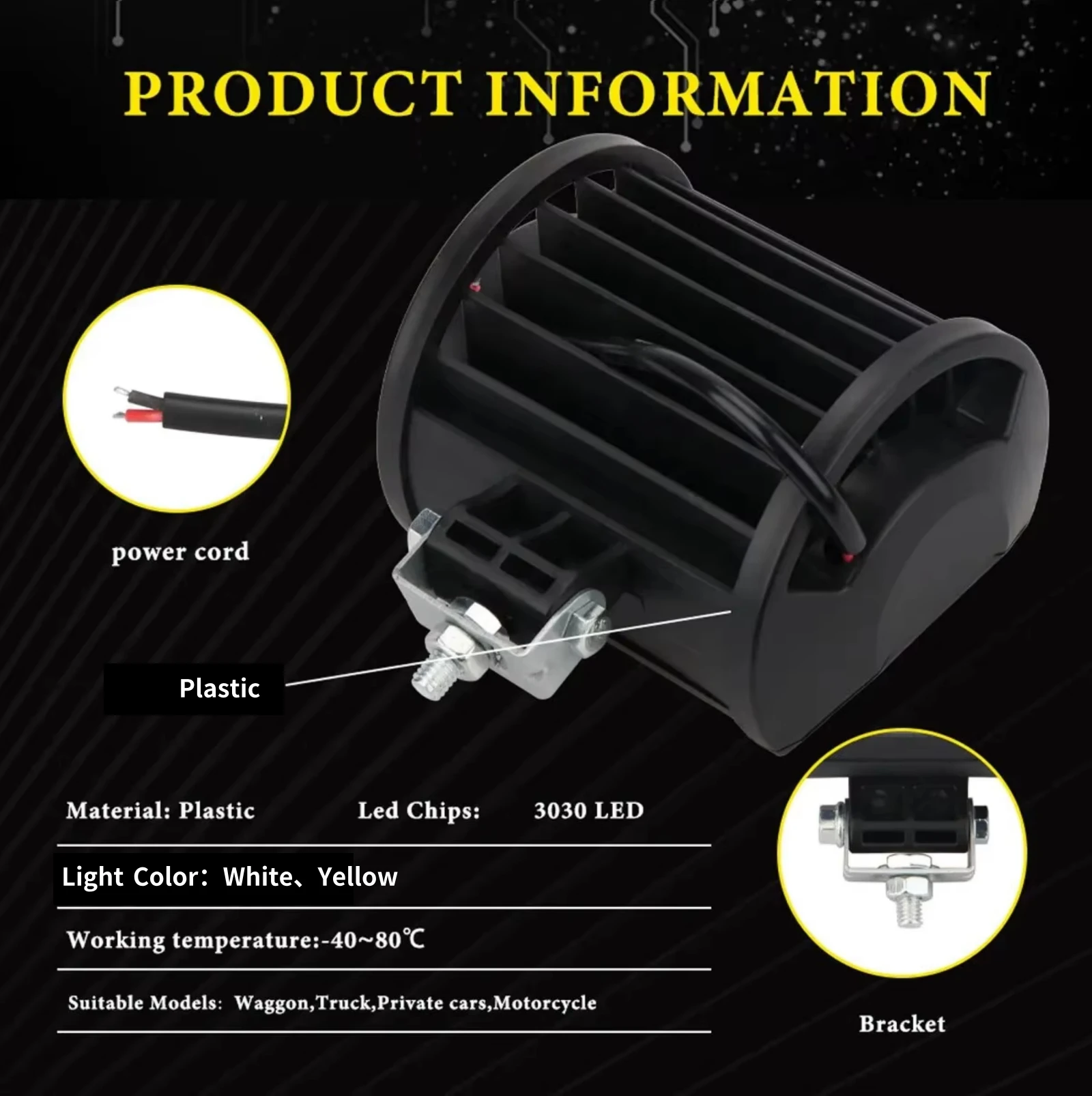 1PCS 12v Offroad Spot Flood Combo Work Light LED Light Bar Superbright 6000K - Image 6