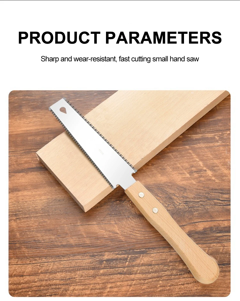 Japanese Style Hand Saw Single/Double Sided Fine Tooth Wood Saw SK5 Steel Flexible Hand Saw - Image 18