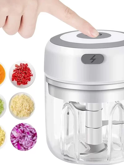 Electric Kitchen Food Chopper Mini Garlic Masher crusher USB Portable Meat Grinder