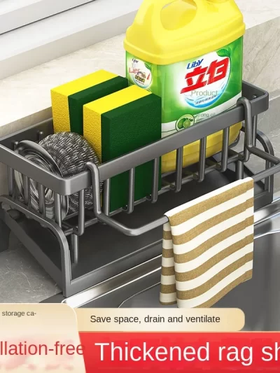 Kitchen Shelf Cleaning Cloth Storage Draining Rack Household Detergent Sponge Rack