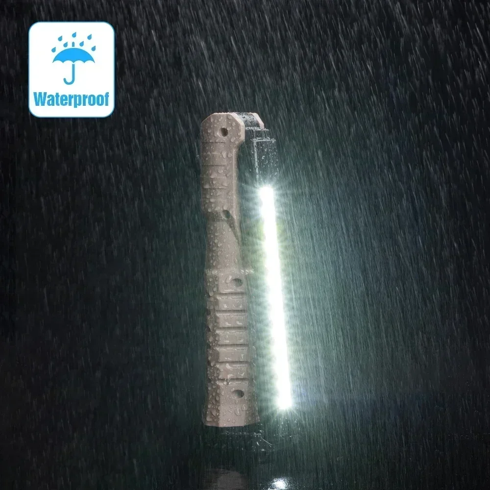 Folding COB XPE LED Work Light Handheld Flashlight with Built-in Battery Lamp Torch Emergency Car Inspection Lamp Red SOS Strobe - Image 14