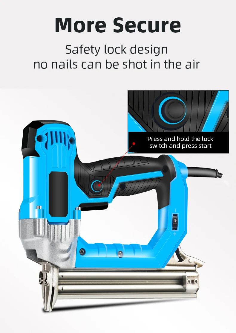 Electric Nail Gun Machine 2300W 220V Woodworking Furniture Electrical Straight Staple Nail F30/F25/F20/F15 Stapler Shooter - Image 8