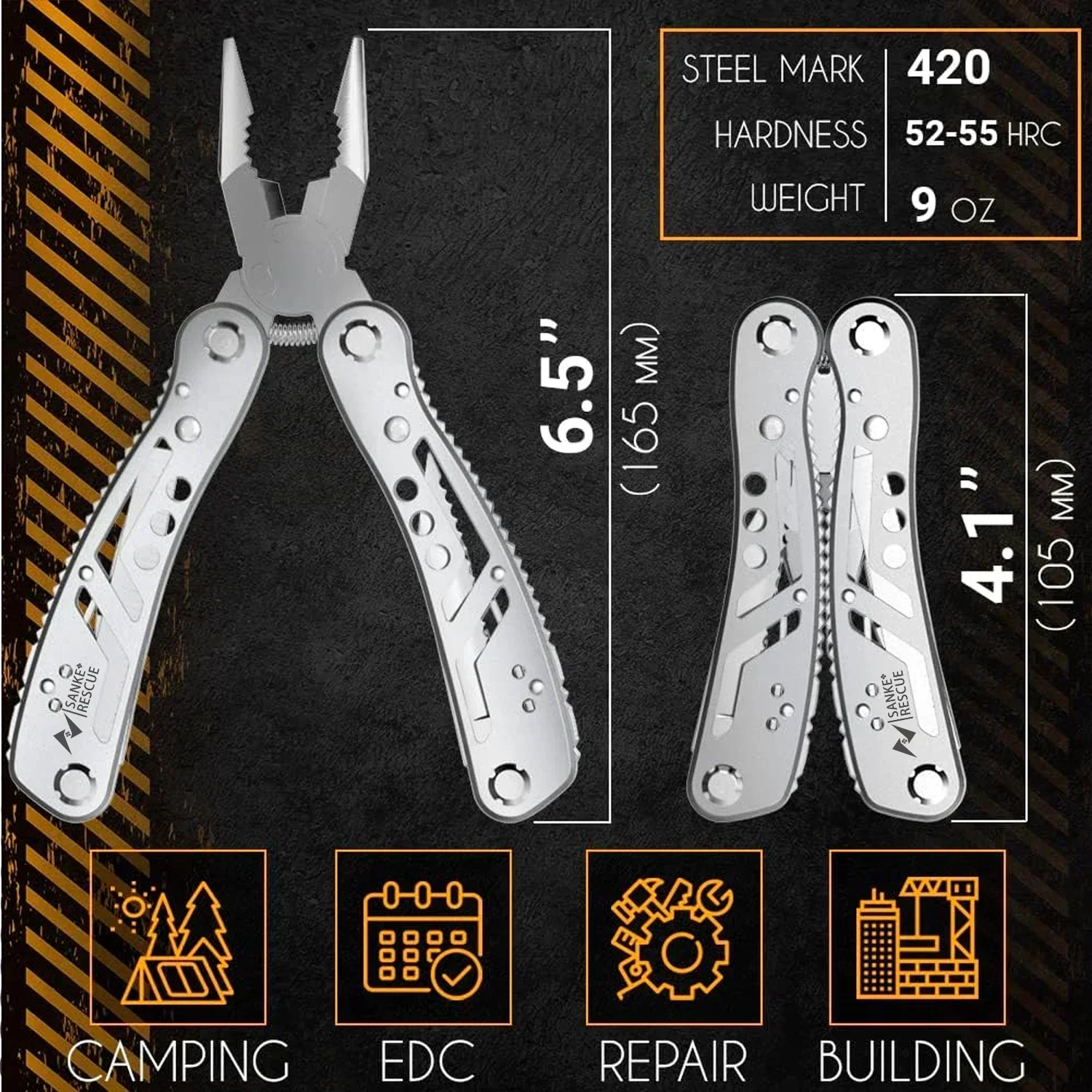 24 in 1 Multifunctional Universal Diagonal Pliers Hardware Wire Cutters Professional Electrician Anti Slip - Image 2