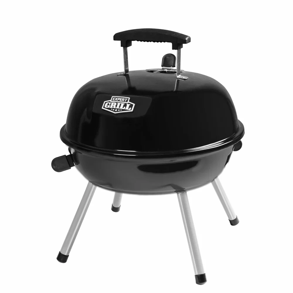 Portable Charcoal Grill 14.5 Inch Tabletop Grill Dome Design Adjustable Air Vents - Image 2