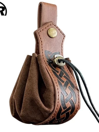 Viking-style Medieval Pouch That Can Be Hung On a Belt