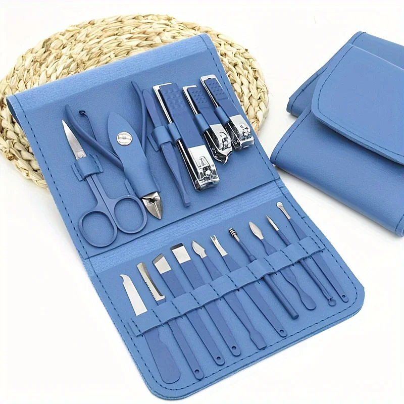 16pcs Professional Nail Clippers and Cuticle Nippers Set with Travel Case Manicure Set Pedicure Sets Nail Clippers - Image 4