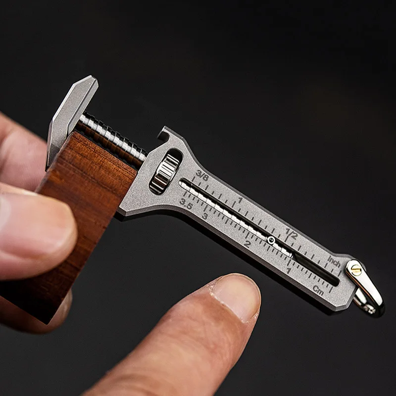 Mini Multitool Wrench, Stainless Steel Adjustable Wrench, Multi-Purpose Tool, as Bottle Opener, Nail Puller, Caliper, Keychain - Image 6