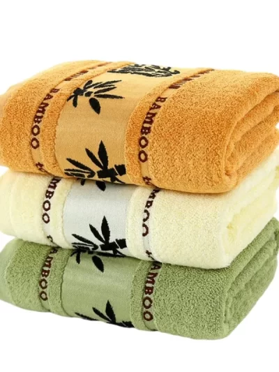Set of 1/4/6 Bamboo Fiber Towels Sets Home Bath Towels Adults Face Towel Thick Absorbent