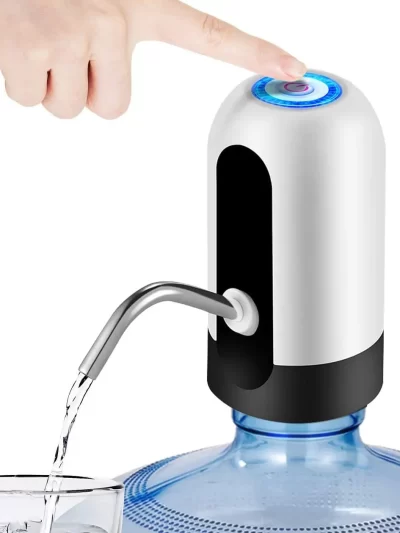 1pcWhite/Black Water Bottle Pump USB Charging Auto Switch Drinking Dispenser