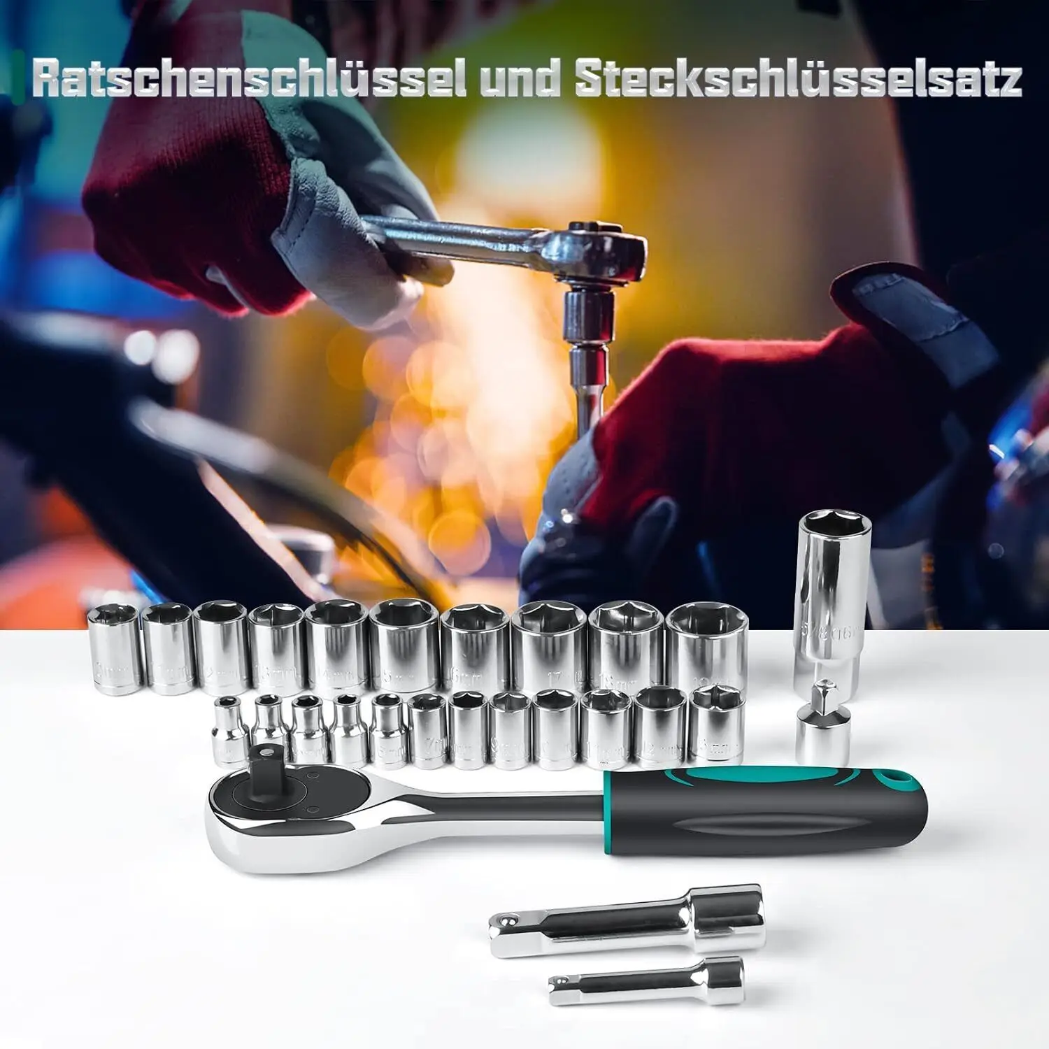 Home Repair Tool Kit - 198 Piece General Home/Auto Repair Tool Set, General Mechanic Tool Set - Image 13