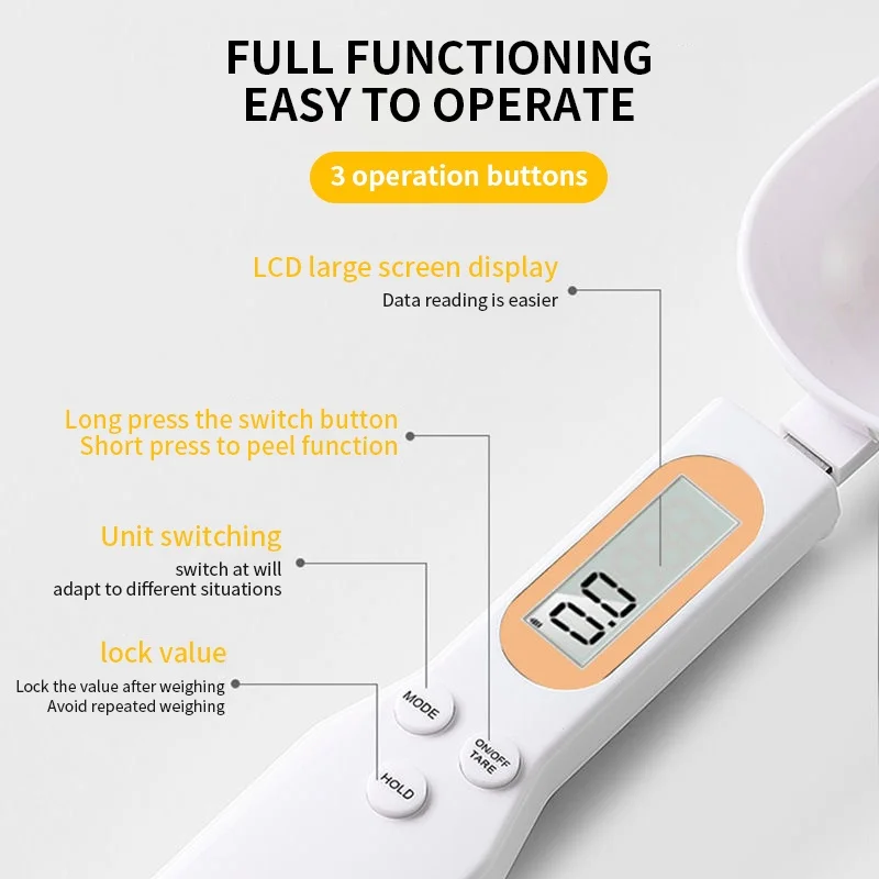 Electronic Kitchen Scale 500g 0.1g LCD Digital Measuring Food Flour Digital Spoon Scale Mini - Image 5