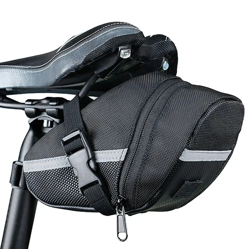 Nylon Bicycle Bag Waterproof Mountain Bike Saddle Storage Seat Rear Tool Pouch