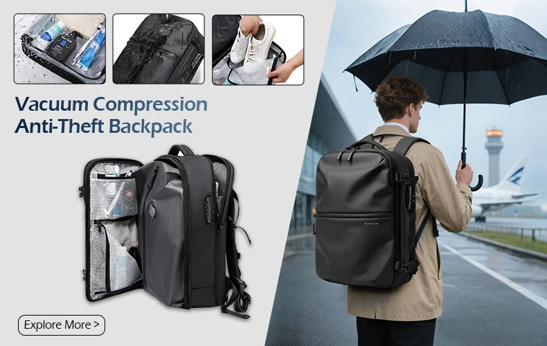 BANGE Expandable Backpack Waterproof 17.3 in Laptop Backpack Large Capacity - Image 16