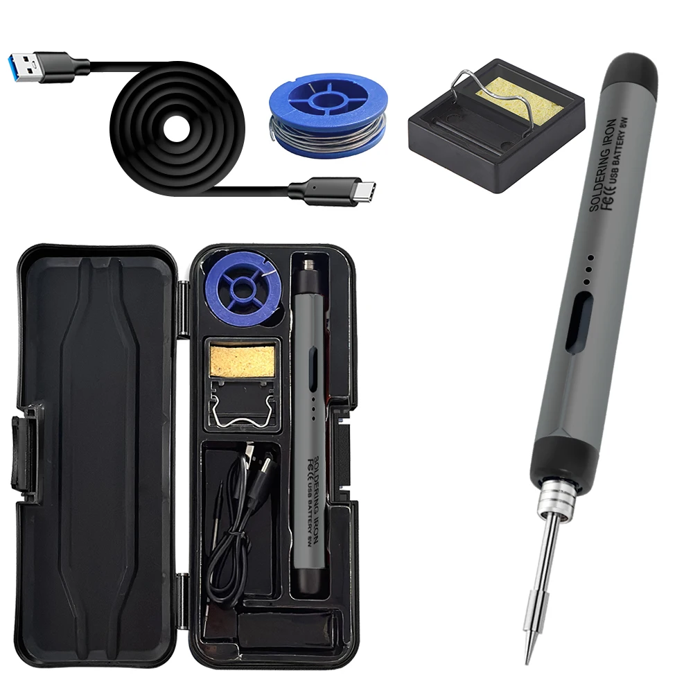 USB soldering iron mini small soldering iron set portable household type-C interface 800mAh battery Adjustable temperature - Image 30