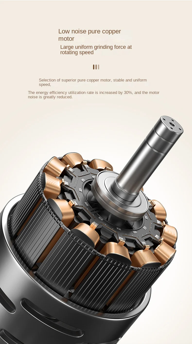 Portable 1800mAh Electric Coffee Bean Grinder 40 Gears External Adjustable Home Rechargeable Grinders - Image 24