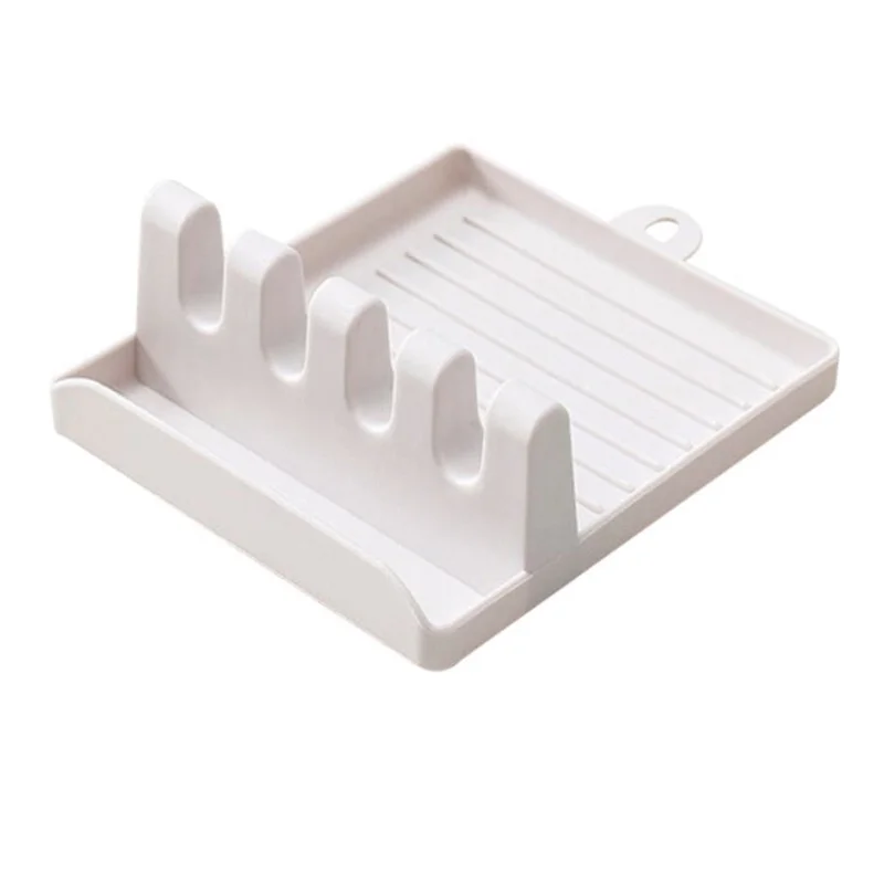 Kitchen Spoon Holders Fork Spatula Rack Shelf Organizer Plastic Chopsticks Holder Non-slip Spoons Pad - Image 7