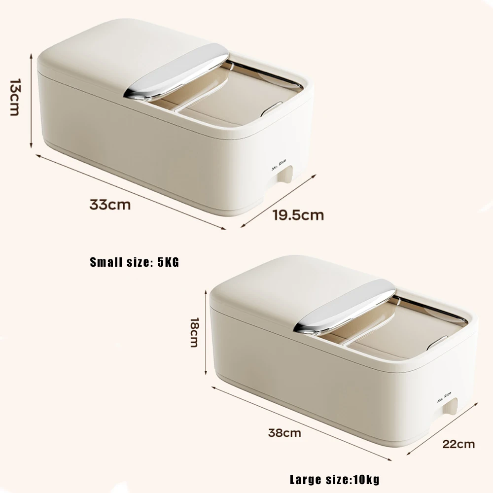 10KG Rice Storage Box Home with Lid Insect Proof Moisture Proof Rice Box Grain Sealed - Image 6