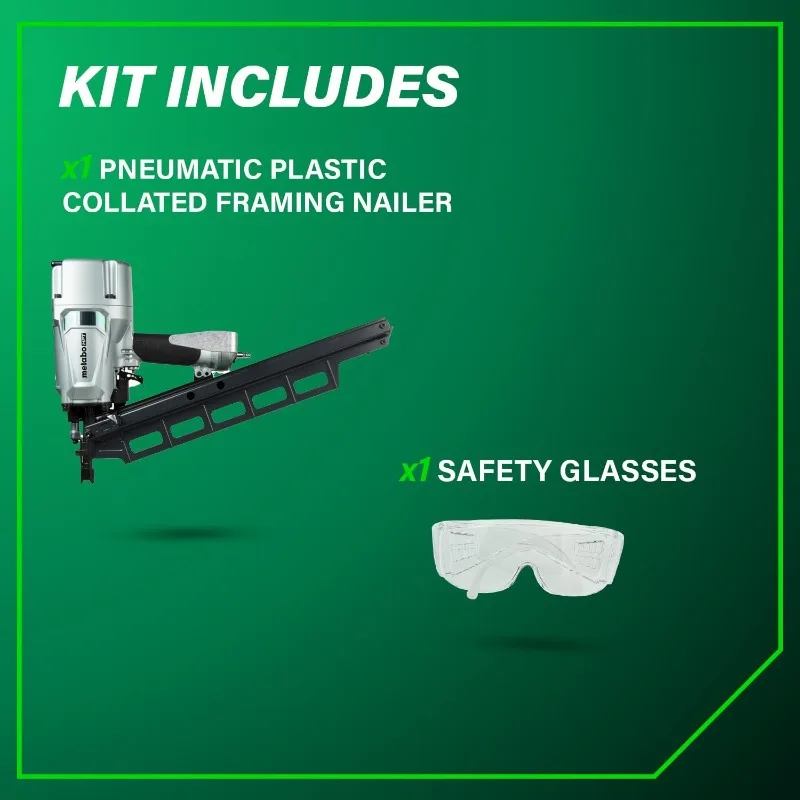 Framing Nailer | Pneumatic 2 to 3-1/4-Inch Nails ,Tool-less Depth Adjustment 21 Degree Magazine - Image 5