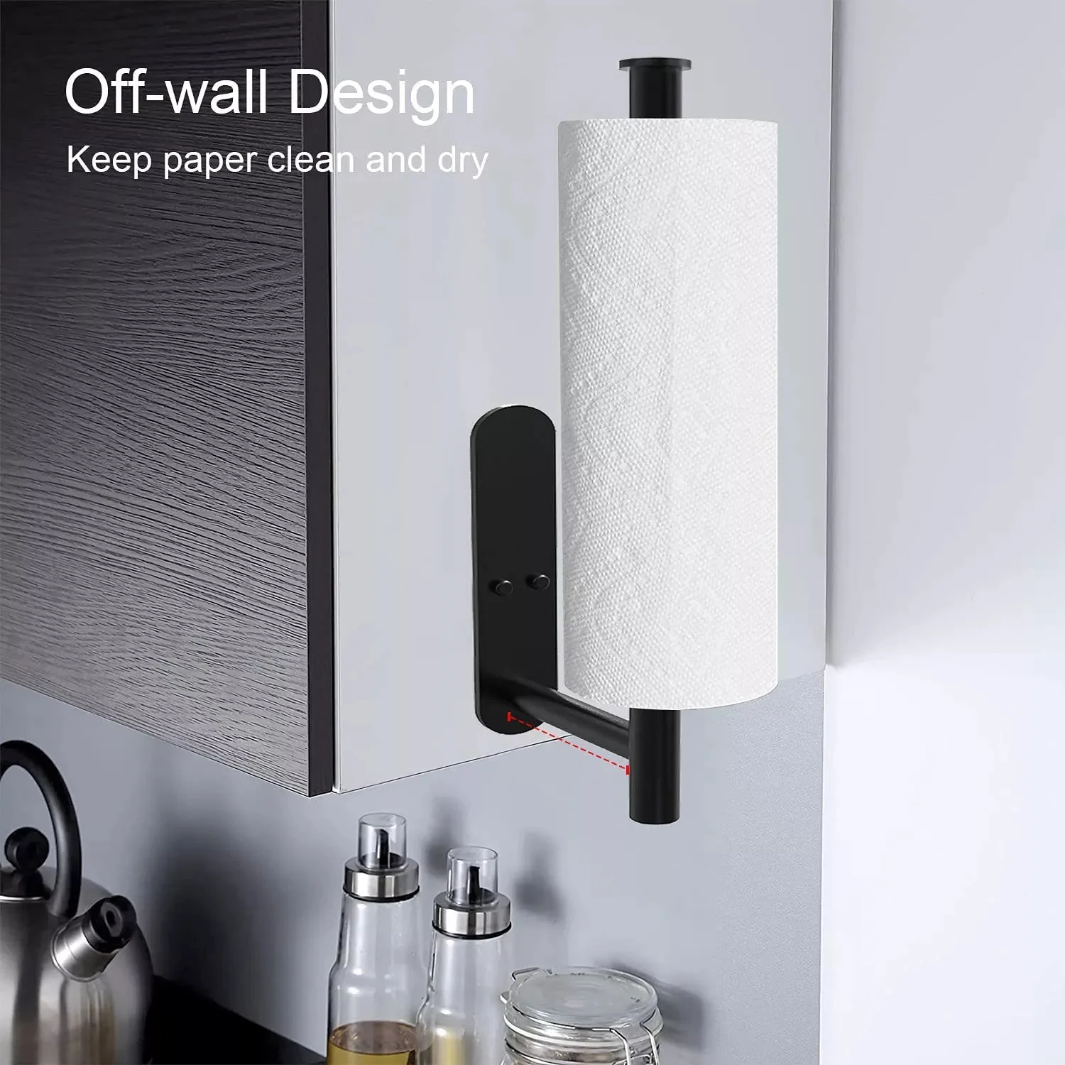 Kitchen Paper Towel Holder Adhesive Tissue Hanger Toilet Roll Paper Dispenser Cabinet Storage Napkin - Image 18