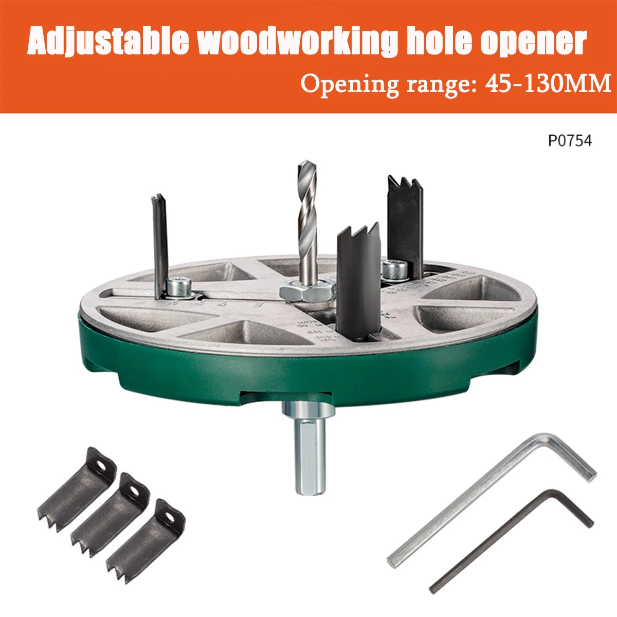 Adjustable Round Hole Saw Tool, Adjustable Hole Saw Diameter 45mm-130mm Woodworking - Image 2
