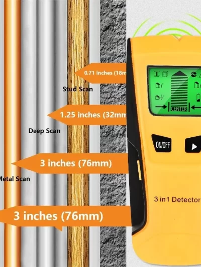 3 In 1 Metal Detector Find Metal Wood Studs AC Voltage Live Wire Detect Wall Scanner Electric Box Finder
