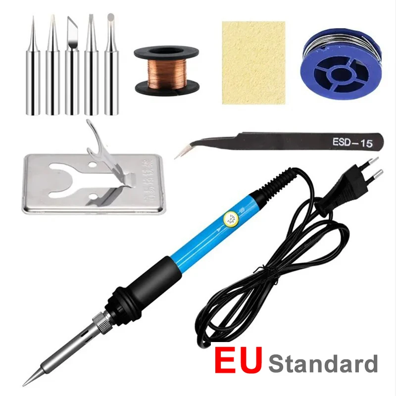 Adjustable Temperature Electric Soldering Iron 60W Electric Soldering Iron Welding Solder Repair Tool - Image 10