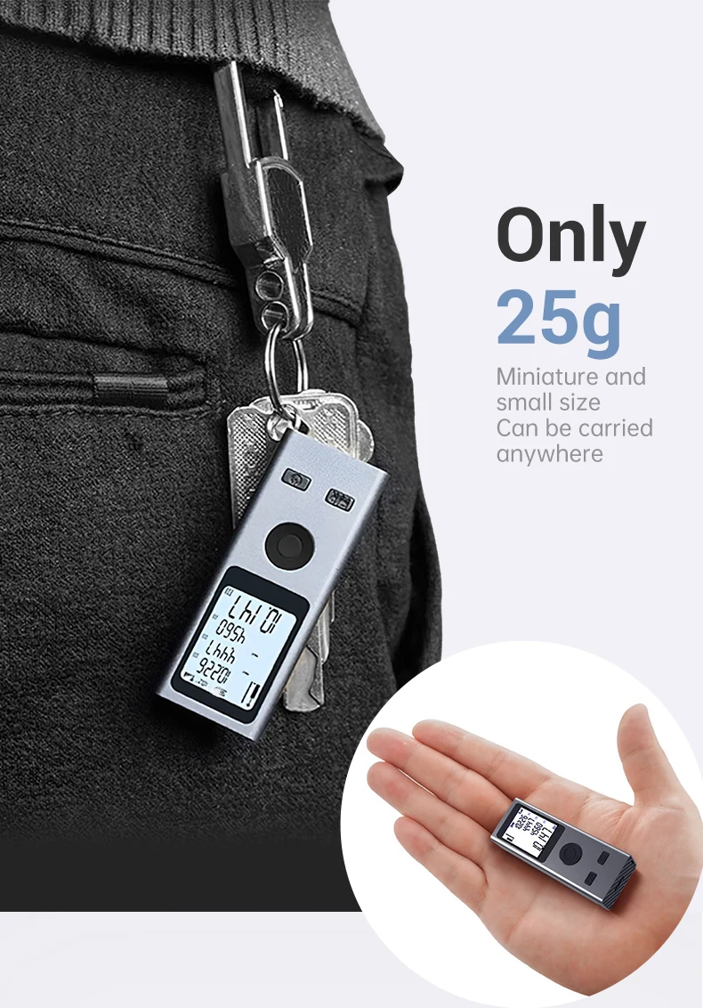 Mini Laser Rangefinder 30M High Precision Measurement Laser Distance 24g USB Rechargeable Handheld Distance Meter Smart Portable - Image 11