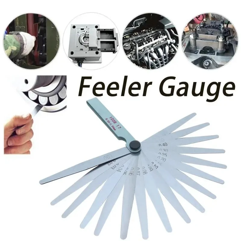 17 Car Blades Feeler Gauge Metric Gap Filler 0.02-1.00mm Spark Plug Thickness Measurment Hand Tool - Image 3