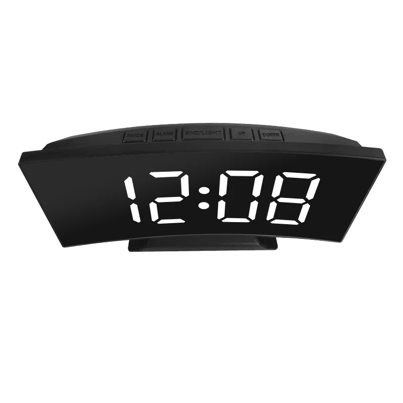 Electronic Alarm Clock Noiseless Design Digital LED Large Display Mirror Electronic Clock Digital Alarm Clock LED - Image 13