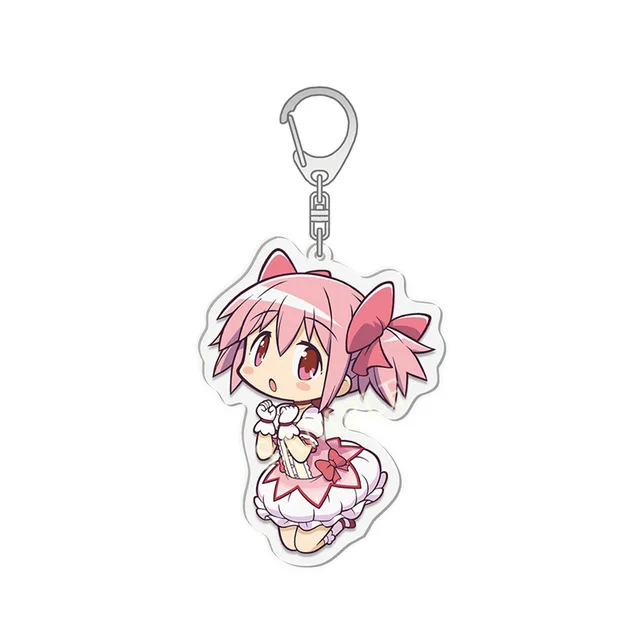 Anime Puella Magi Madoka Magica Keychain Kaname Akemi Homura Miki Sayaka Tomoe Mami Kyoko Key Chain Ring For Fans Gifts Jewelry - Image 2