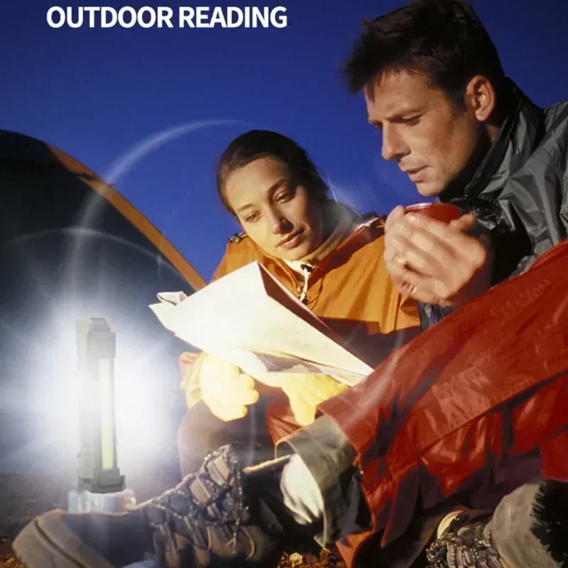 Folding COB XPE LED Work Light Handheld Flashlight with Built-in Battery Lamp Torch Emergency Car Inspection Lamp Red SOS Strobe - Image 28