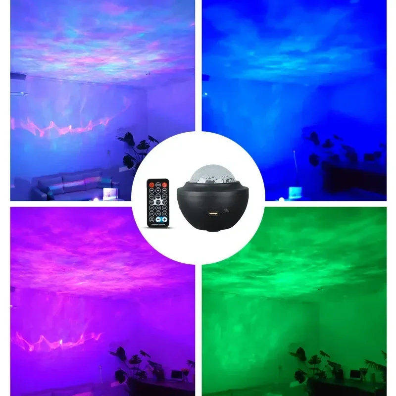 RGB Galaxy Star Projector Lights Bluetooth Speaker LED Aurora Borealis Lamp Remote Control - Image 16