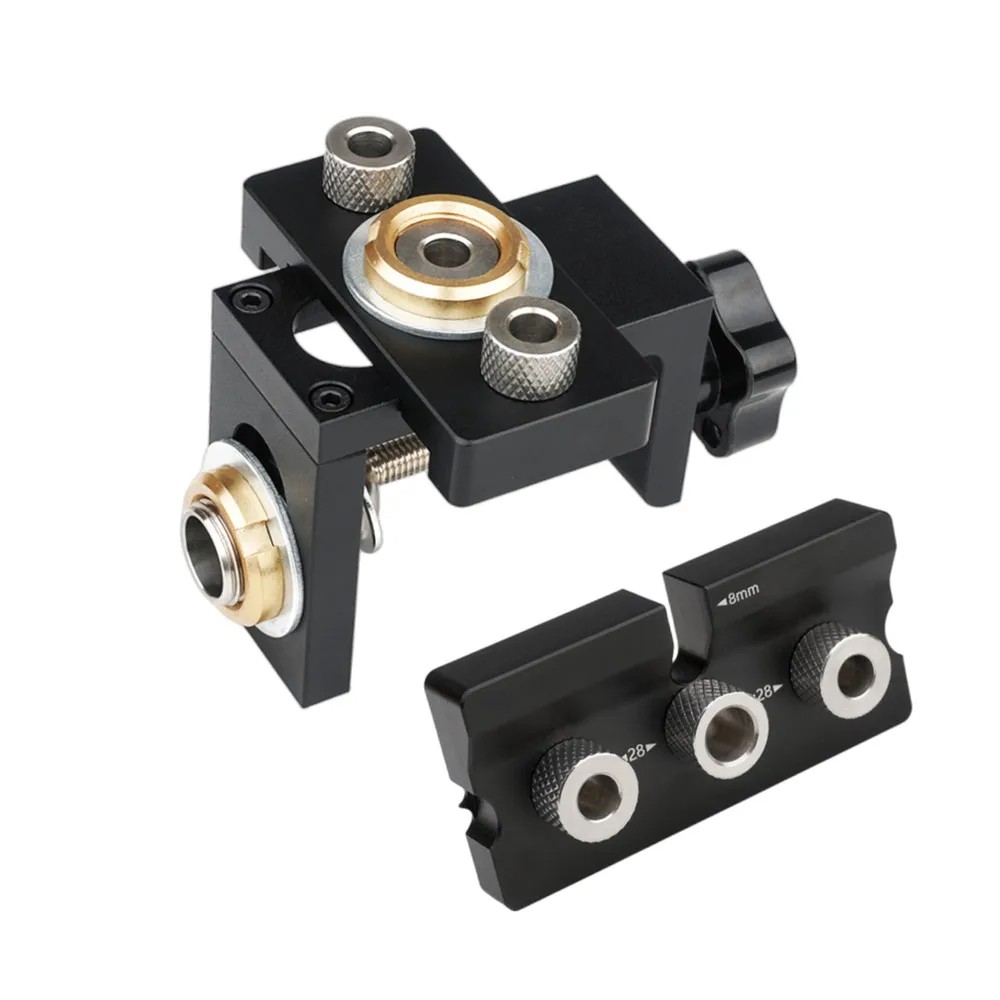 Woodworking 3 In 1 Doweling Jig Kit -Adjustable Wood Dowel Punch Locator Aluminum Pocket Hole Jig - Image 15