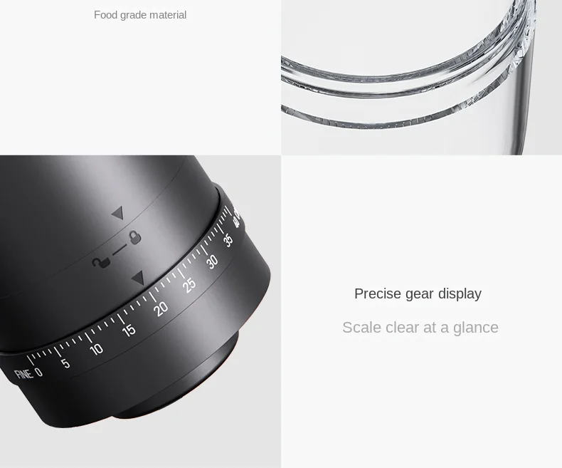 Portable 1800mAh Electric Coffee Bean Grinder 40 Gears External Adjustable Home Rechargeable Grinders - Image 29