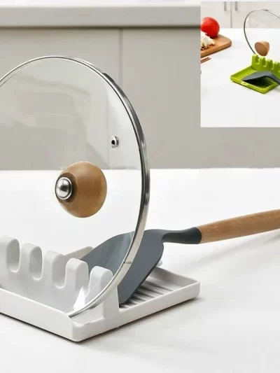 Kitchen Spoon Holders Fork Spatula Rack Shelf Organizer Plastic Chopsticks Holder Non-slip Spoons Pad