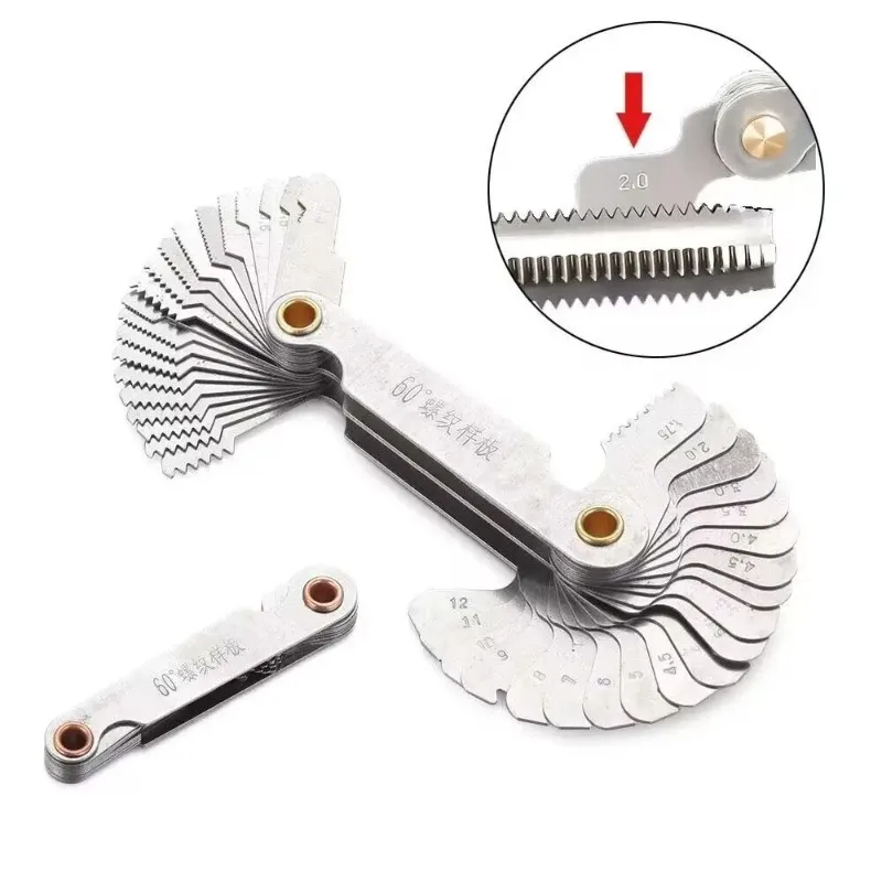 55/60 Degree Metric Inch Thread Plug Gauge Gear Tooth Screw Pitch Gauges - Image 10