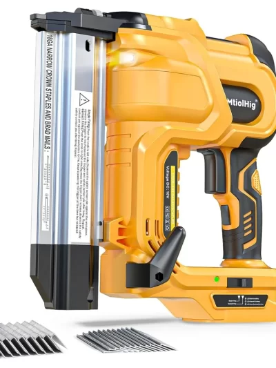 Hot Sale - Cordless 2" Brad Nailer for 20V Battery (No Battery), 2-in-1 Electric Nail Gun/Staple Gun, 18 Gauge